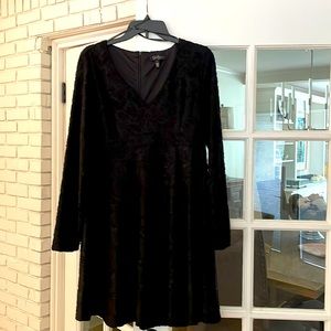 Jessica Simpson Black Lace A Line Long Sleeve Dress